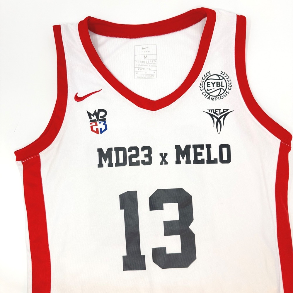Nike MD23 x Melo EYBL Champions Basketball Jersey Youth Medium DC2369-109